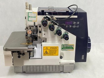 Máquina de Costura Industrial Overlock Ponto Cadeia Direct Drive Bracob