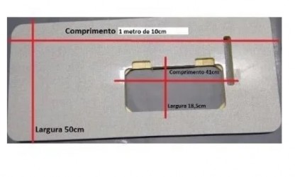Tampo Mesa Gabinete Maquina Costura ZIG ZAG SEMI Industrial 110 CM