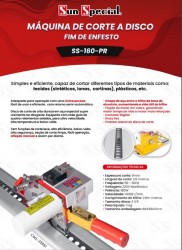 Máquina de Corte Fim de Enfesto SS160-PR 220V -Sun Special-ss 160